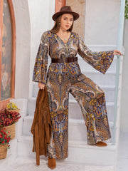 Plus Size Bohemian Jumpsuit for Women – Perfect for Fall (F00208578)