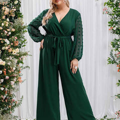 Plus Size High Waist Solid Color Pants with Sexy Bow Lace-Up Design (F00167421)